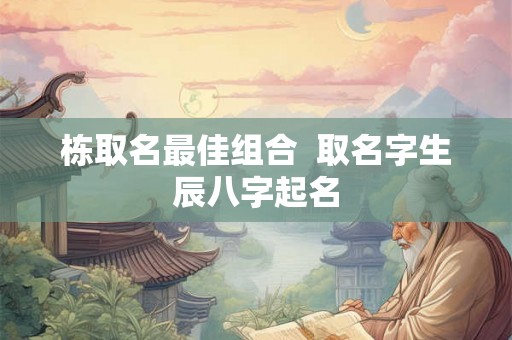 栋取名最佳组合  取名字生辰八字起名