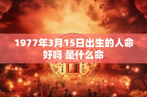 1977年3月15日出生的人命好吗 是什么命 1977年3月15日出生的人命好吗 是什么命