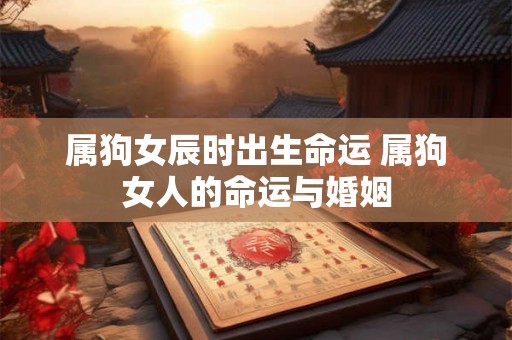 属狗女辰时出生命运 属狗女人的命运与婚姻
