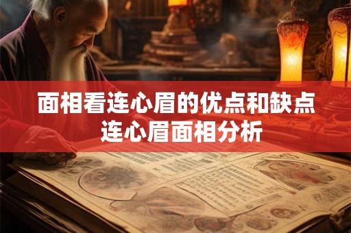 面相看连心眉的优点和缺点  连心眉面相分析