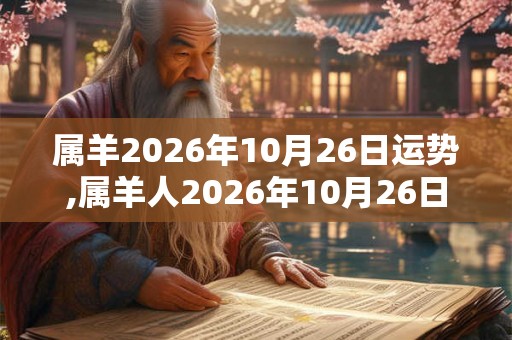 属羊2026年10月26日运势,属羊人2026年10月26日财运,生肖羊2026年10月26日运势