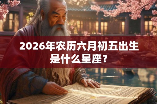 2026年农历六月初五出生是什么星座? 2026年农历六月初五出生是什么星座?