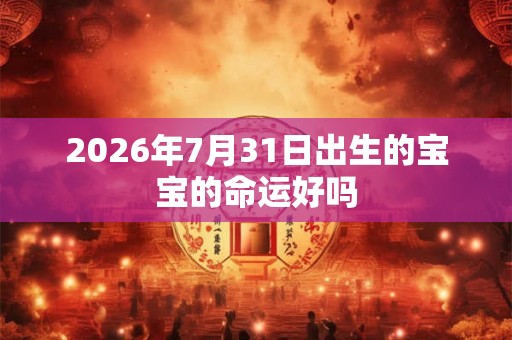 2026年7月31日出生的宝宝的命运好吗