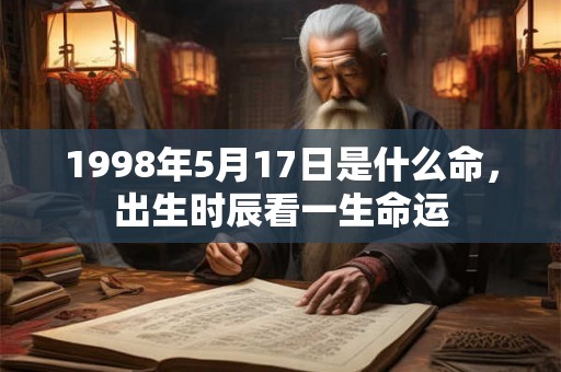 1998年5月17日是什么命，出生时辰看一生命运