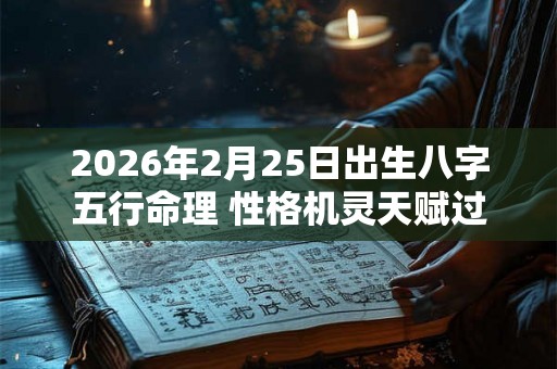 2026年2月25日出生八字五行命理 性格机灵天赋过人