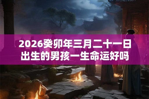 2026癸卯年三月二十一日出生的男孩一生命运好吗