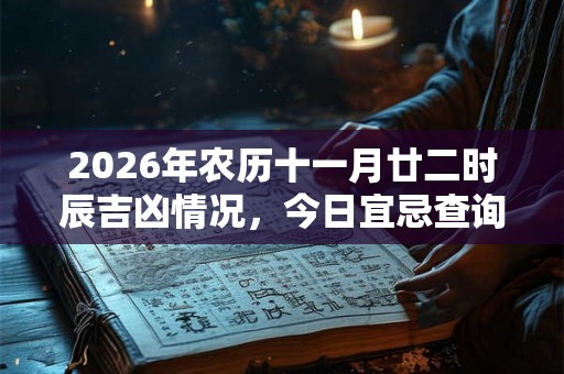 2026年农历十一月廿二时辰吉凶情况，今日宜忌查询