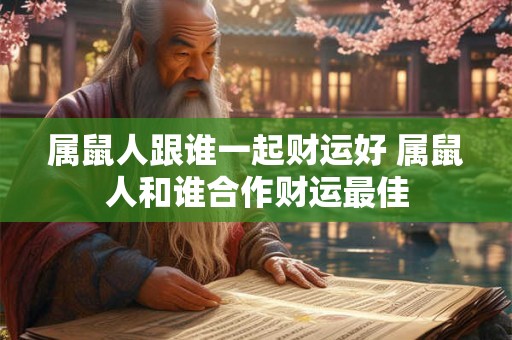属鼠人跟谁一起财运好 属鼠人和谁合作财运最佳