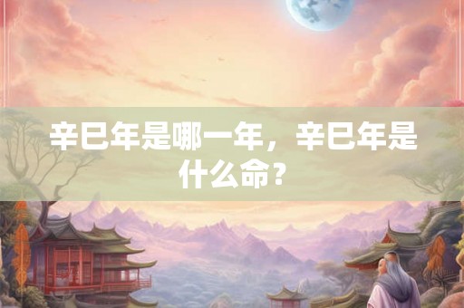辛巳年是哪一年,辛巳年是什么命? 辛巳年是哪一年,辛巳年是什么命?