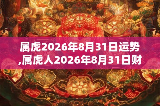 属虎2026年8月31日运势,属虎人2026年8月31日财运,生肖虎2026年8月31日运势