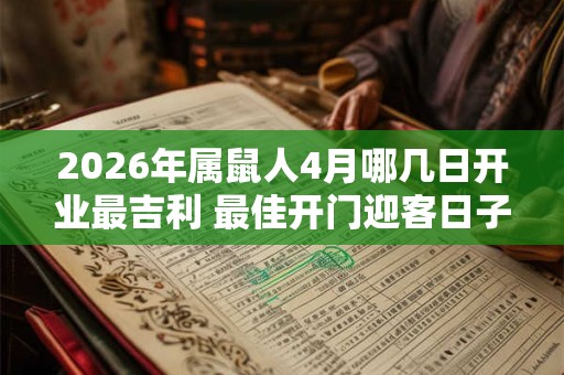 2026年属鼠人4月哪几日开业最吉利 最佳开门迎客日子 2026年属鼠人4月哪几日开业最吉利 最佳开门迎客日子