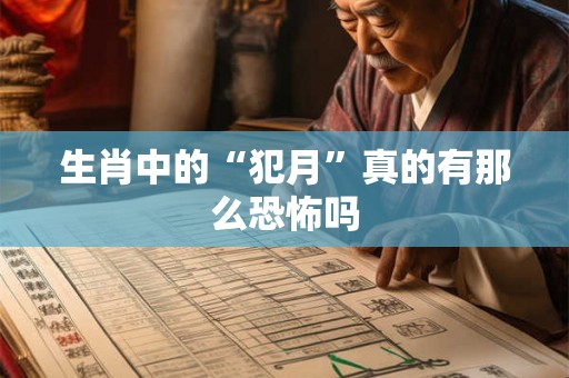 生肖中的“犯月”真的有那么恐怖吗