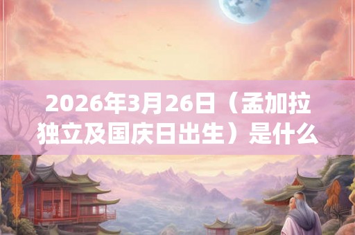 2026年3月26日（孟加拉独立及国庆日出生）是什么命_命运如何