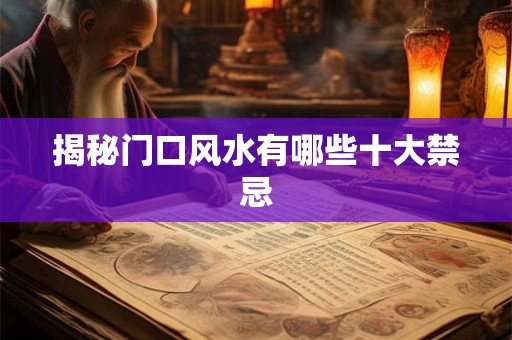 揭秘门口风水有哪些十大禁忌