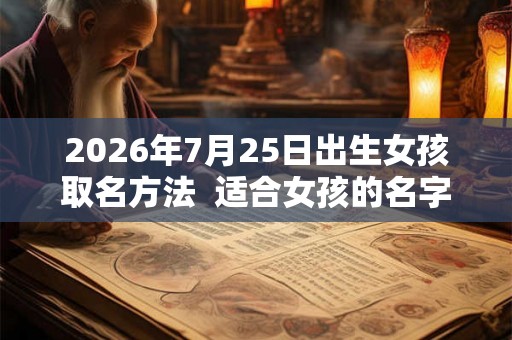 2026年7月25日出生女孩取名方法  适合女孩的名字集锦