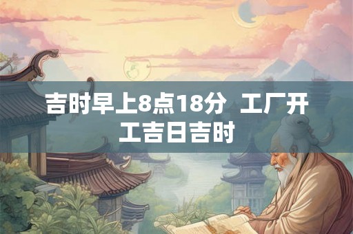吉时早上8点18分  工厂开工吉日吉时