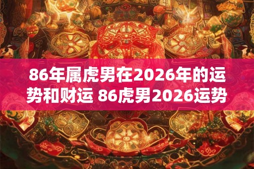 86年属虎男在2026年的运势和财运 86虎男2026运势及财运如何