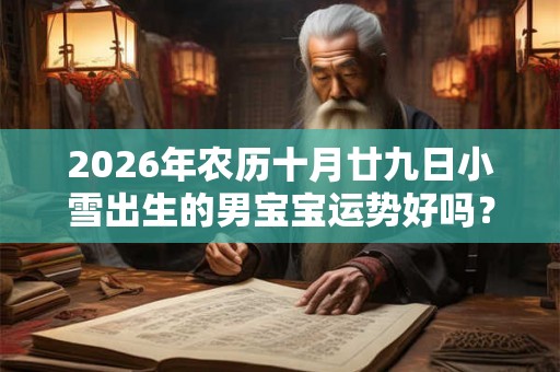 2026年农历十月廿九日小雪出生的男宝宝运势好吗？命理解析