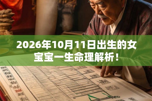 2026年10月11日出生的女宝宝一生命理解析！