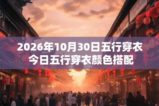 2026年10月30日五行穿衣 今日五行穿衣颜色搭配