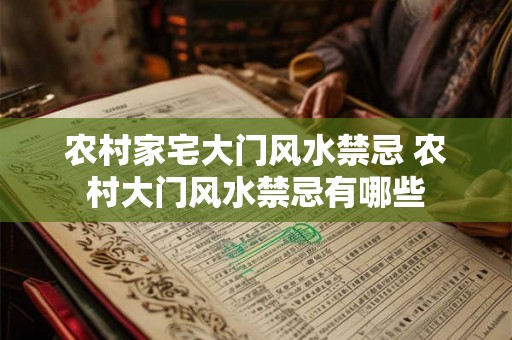 农村家宅大门风水禁忌 农村大门风水禁忌有哪些 农村家宅大门风水禁忌 农村大门风水禁忌有哪些