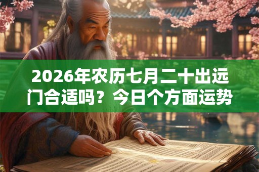 2026年农历七月二十出远门合适吗？今日个方面运势如何？