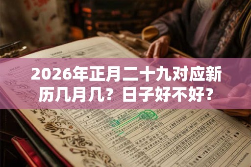 2026年正月二十九对应新历几月几?日子好不好? 2026年正月二十九对应新历几月几?日子好不好?