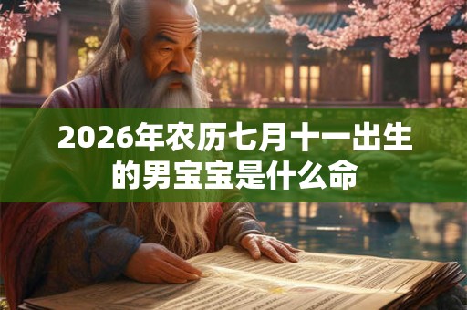 2026年农历七月十一出生的男宝宝是什么命