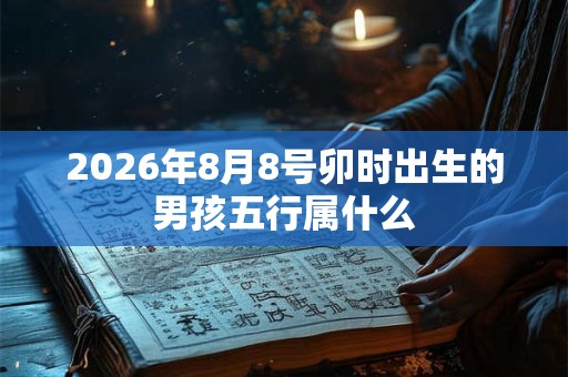 2026年8月8号卯时出生的男孩五行属什么