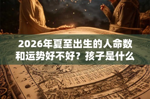 2026年夏至出生的人命数和运势好不好？孩子是什么命？