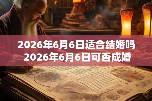 2026年6月6日适合结婚吗 2026年6月6日可否成婚 2026年6月6日适合结婚吗 2026年6月6日可否成婚