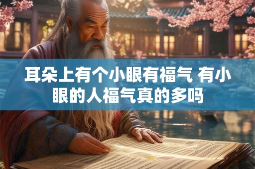 耳朵上有个小眼有福气 有小眼的人福气真的多吗