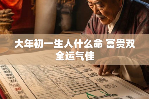 大年初一生人什么命 富贵双全运气佳 大年初一生人什么命 富贵双全运气佳