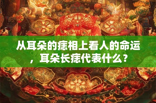从耳朵的痣相上看人的命运，耳朵长痣代表什么？
