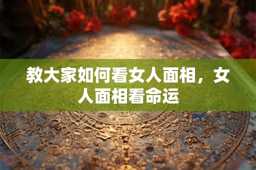 教大家如何看女人面相，女人面相看命运