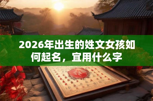 2026年出生的姓文女孩如何起名，宜用什么字