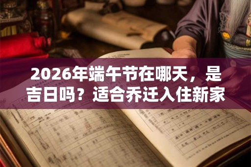 2026年端午节在哪天，是吉日吗？适合乔迁入住新家吗？