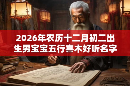 2026年农历十二月初二出生男宝宝五行喜木好听名字推荐