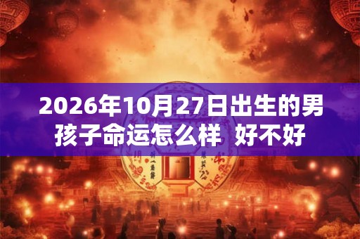 2026年10月27日出生的男孩子命运怎么样 好不好 2026年10月27日出生的男孩子命运怎么样 好不好