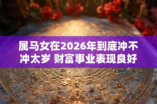 属马女在2026年到底冲不冲太岁 财富事业表现良好