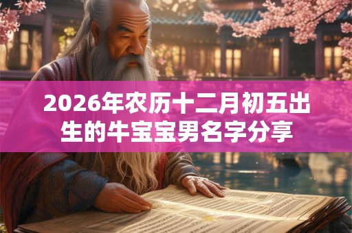 2026年农历十二月初五出生的牛宝宝男名字分享