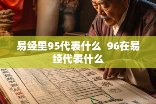 易经里95代表什么  96在易经代表什么