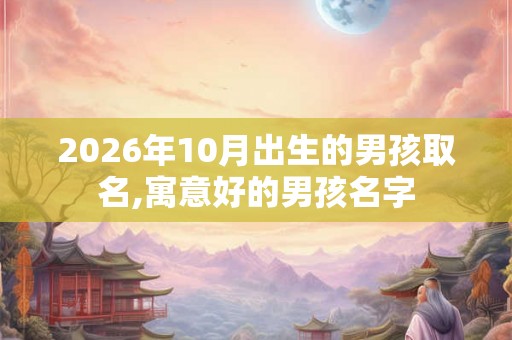 2026年10月出生的男孩取名,寓意好的男孩名字