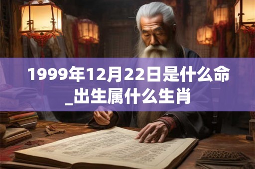 1999年12月22日是什么命_出生属什么生肖