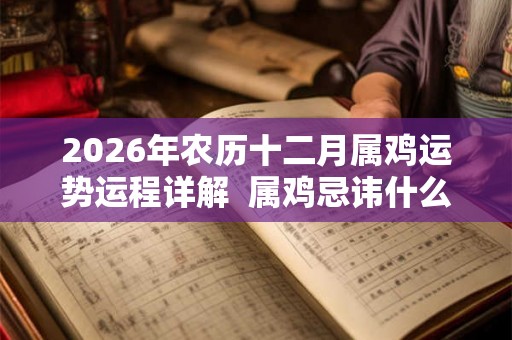 2026年农历十二月属鸡运势运程详解  属鸡忌讳什么颜色