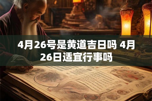 4月26号是黄道吉日吗 4月26日适宜行事吗