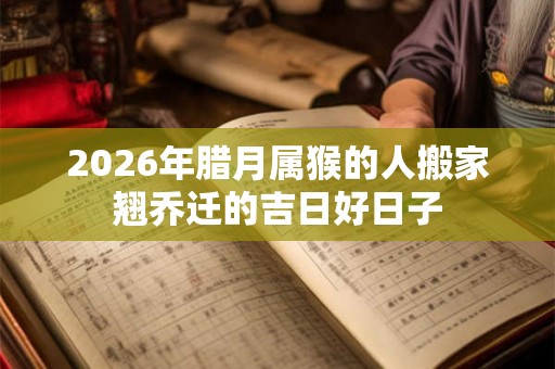 2026年腊月属猴的人搬家翘乔迁的吉日好日子