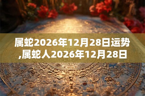 属蛇2026年12月28日运势,属蛇人2026年12月28日财运,生肖蛇2026年12月28日运势