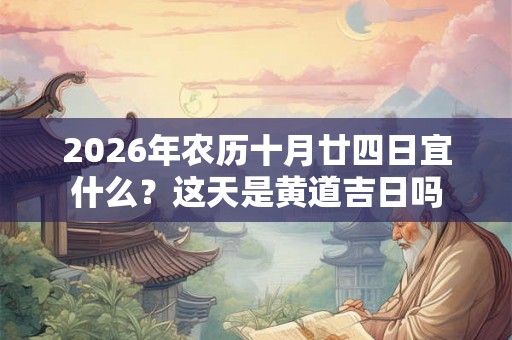 2026年农历十月廿四日宜什么？这天是黄道吉日吗