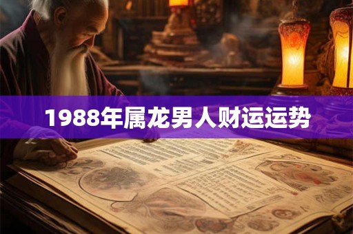 1988年属龙男人财运运势 1988年属龙男人财运运势